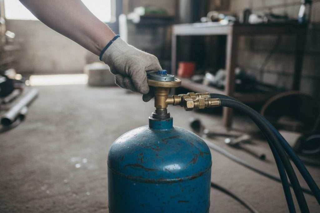 Comment enlever le détendeur d’une bouteille Butagaz Cube