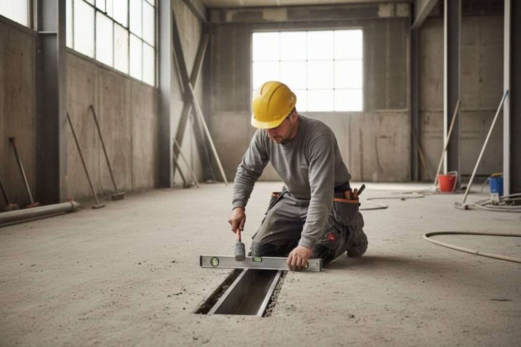 Pose d’un caniveau sans pente : les solutions de drainage
